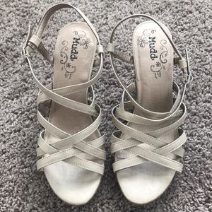 Strappy sandal heels